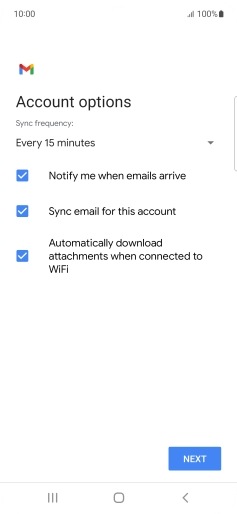 If this screen is displayed, you email account has been recognised and set up automatically. Follow the instructions on the screen to key in more information and finish setting up your phone. If this screen is displayed, you email account has been recognised and set up automatically. Follow the instructions on the screen to key in more information and finish setting up your phone.