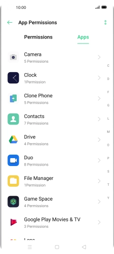 Press the required app. Press the required app.