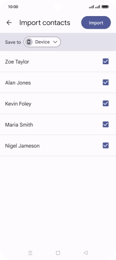 Press the fields next to the required contacts. Press the fields next to the required contacts.