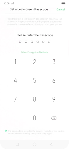 Press Other Encryption Methods. Press Other Encryption Methods.