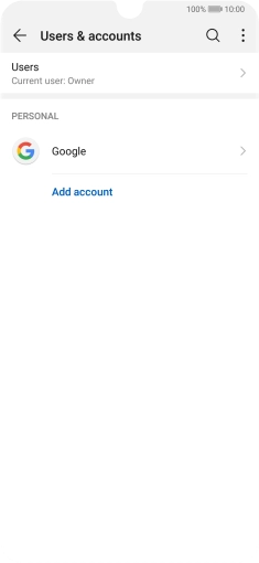 Press Add account. Press Add account.
