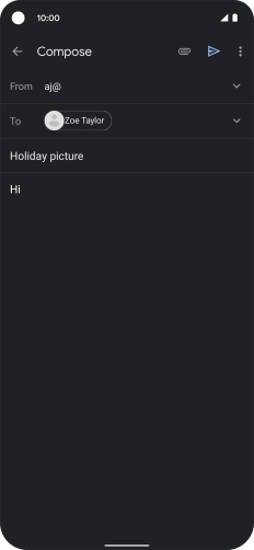 Press the attachment icon. Press the attachment icon.