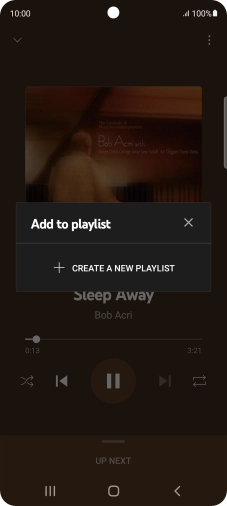 Press CREATE A NEW PLAYLIST. Press CREATE A NEW PLAYLIST.