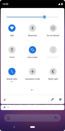 Press the settings icon. Press the settings icon.