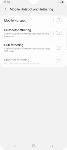 Press Mobile Hotspot. Press Mobile Hotspot.