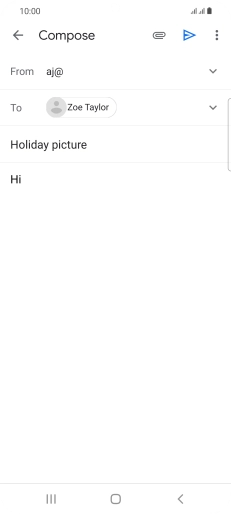 Press the attachment icon. Press the attachment icon.