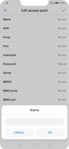 Key in EE MMS and press OK. Key in EE MMS and press OK.