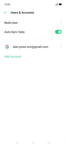 Press Add Account. Press Add Account.