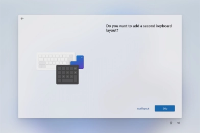 Follow the instructions on the screen.to add more keyboard layouts or click Skip. Follow the instructions on the screen.to add more keyboard layouts or click Skip.