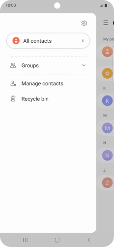 Press Manage contacts. Press Manage contacts.