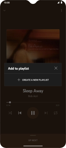 Press CREATE A NEW PLAYLIST. Press CREATE A NEW PLAYLIST.