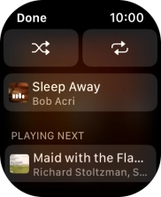 Press the shuffle icon to turn the function on or off. Press the shuffle icon to turn the function on or off.