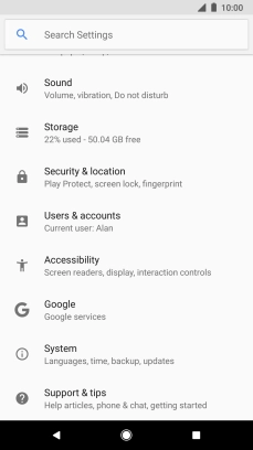 Press Users & accounts.
