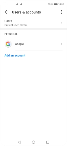 Press Add an account. Press Add an account.