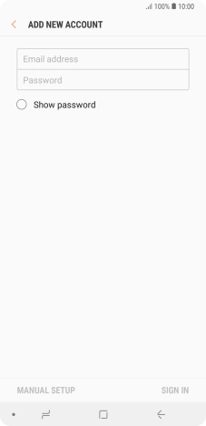 Press Email address and key in your email address. Press Email address and key in your email address.
