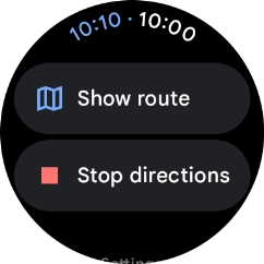 Press Show route. Press Show route.