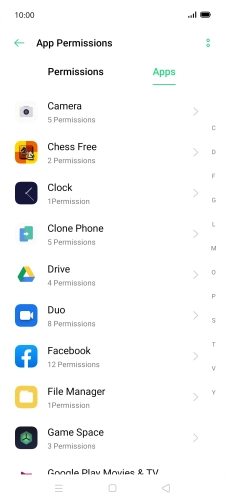 Press the required app. Press the required app.