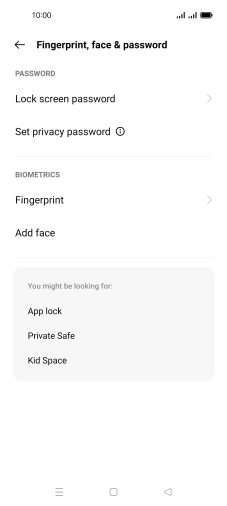 Press Lock screen password and key in the additional phone lock code you created earlier. Press Lock screen password and key in the additional phone lock code you created earlier.