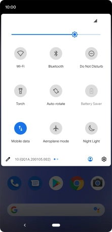 Press the settings icon. Press the settings icon.