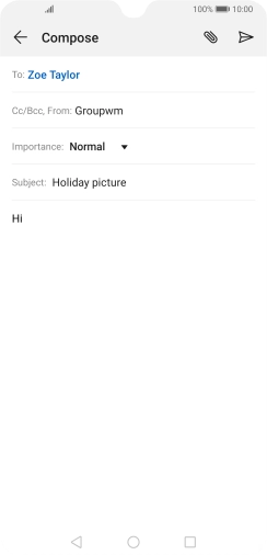 Press the attachment icon. Press the attachment icon.