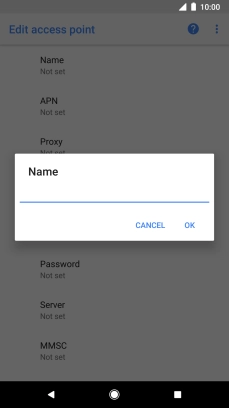 Key in EE Internet and press OK.