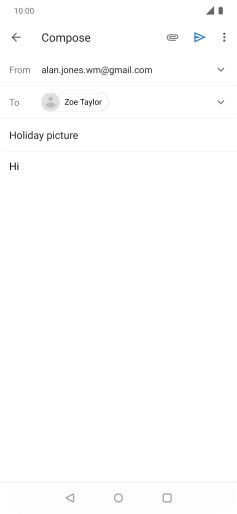 Press the attachment icon. Press the attachment icon.