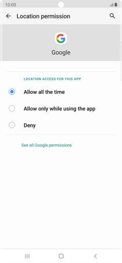 Press the required setting. Press the required setting.