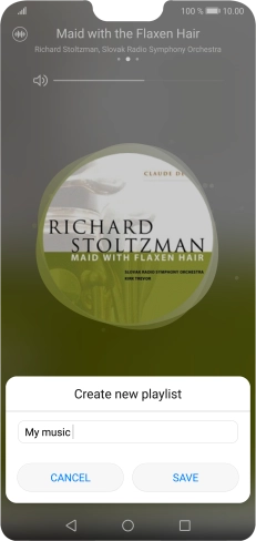 Key in a name for the playlist and press SAVE.