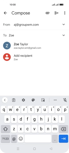 Press the required contact. Press the required contact.