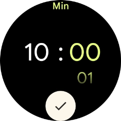Slide your finger up or down on the screen to set the required time. Slide your finger up or down on the screen to set the required time.