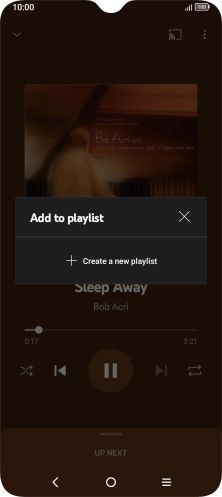 Press Create a new playlist. Press Create a new playlist.