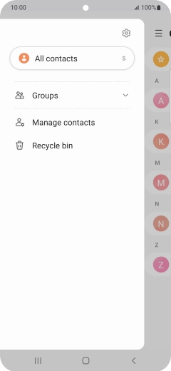Press Manage contacts. Press Manage contacts.