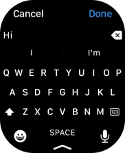 Press the microphone icon and record the message. Press the microphone icon and record the message.