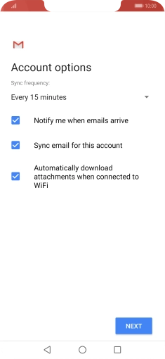 If this screen is displayed, you email account has been recognised and set up automatically. Follow the instructions on the screen to key in more information and finish setting up your phone. If this screen is displayed, you email account has been recognised and set up automatically. Follow the instructions on the screen to key in more information and finish setting up your phone.