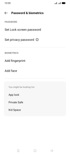 Press Add fingerprint. Press Add fingerprint.