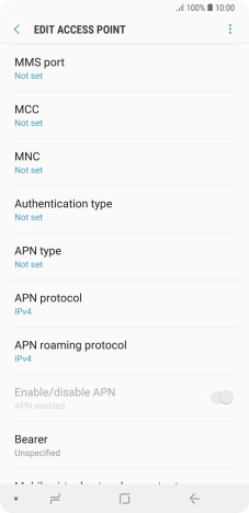 Press MMS port. Press MMS port.