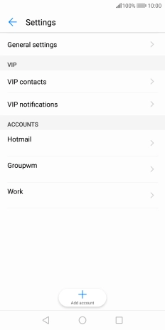 Press the required email account. Press the required email account.