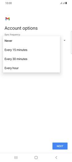 Press the required setting. Press the required setting.