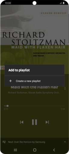 Press Create a new playlist. Press Create a new playlist.