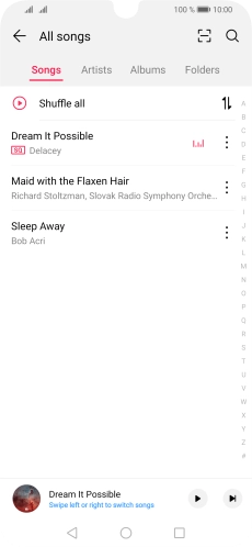 Press the required category and go to the required audio file. Press the required category and go to the required audio file.