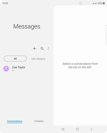 Press the new message icon. Press the new message icon.