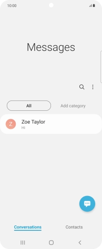 Press the new message icon. Press the new message icon.