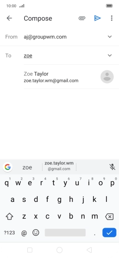 Press the required contact. Press the required contact.