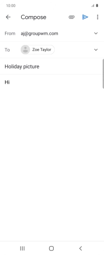 Press the attachment icon. Press the attachment icon.