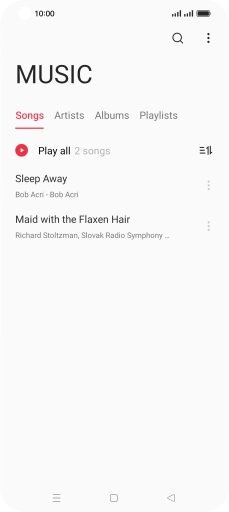 Press the required category and go to the required audio file. Press the required category and go to the required audio file.