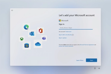 If you don't have a Microsoft account, click Create one! and follow the instructions on the screen to create a Microsoft account. If you don't have a Microsoft account, click Create one! and follow the instructions on the screen to create a Microsoft account.