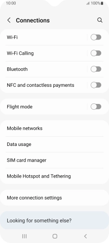 Press Mobile Hotspot and Tethering. Press Mobile Hotspot and Tethering.