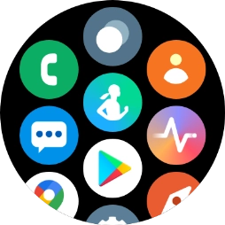 Press the message icon. Press the message icon.
