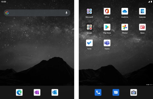 Press the required app on one screen. Press the required app on one screen.