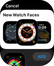 Turn the Digital Crown to see the different watch faces. Turn the Digital Crown to see the different watch faces.
